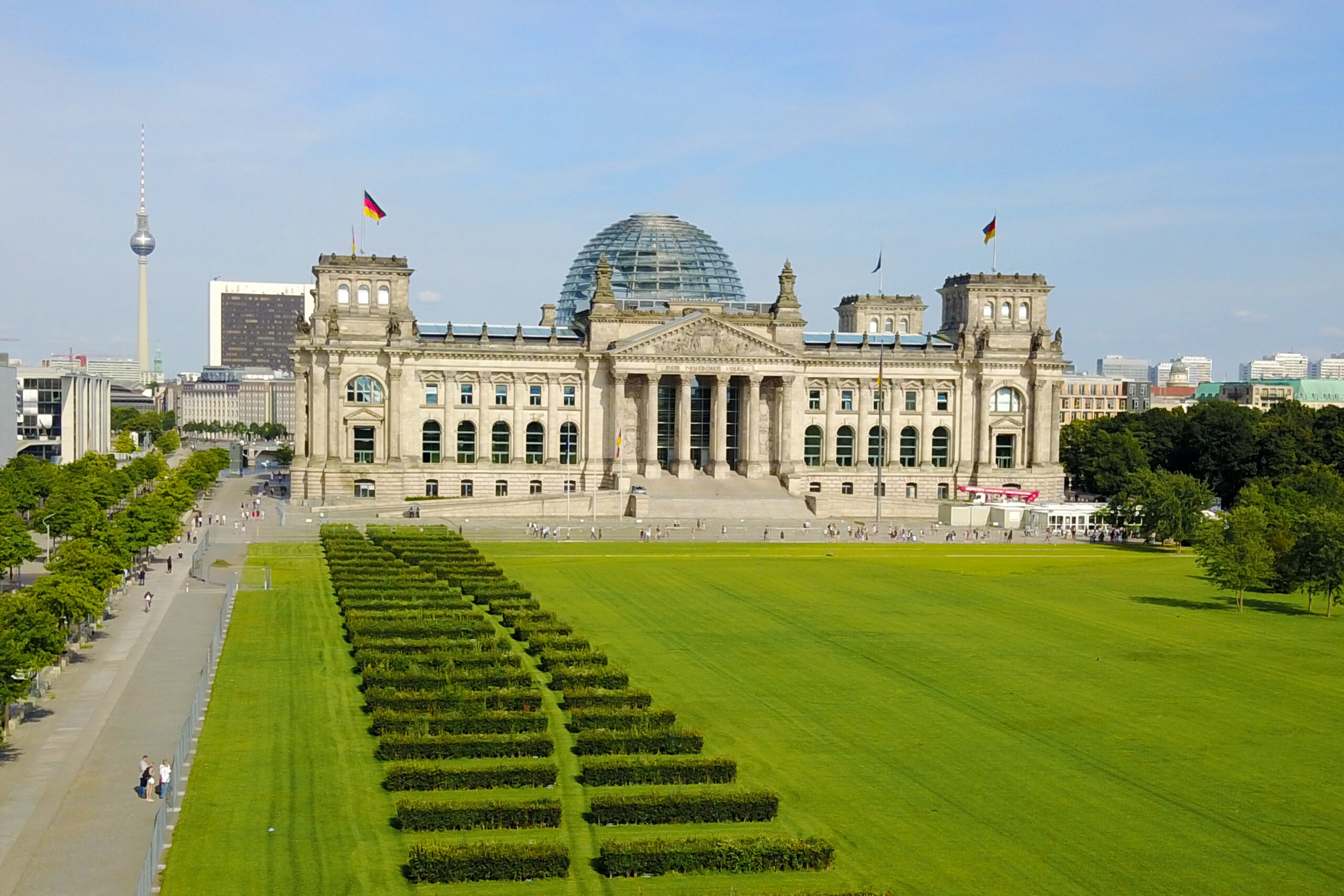 The Reichstag building in Berlin in daylight